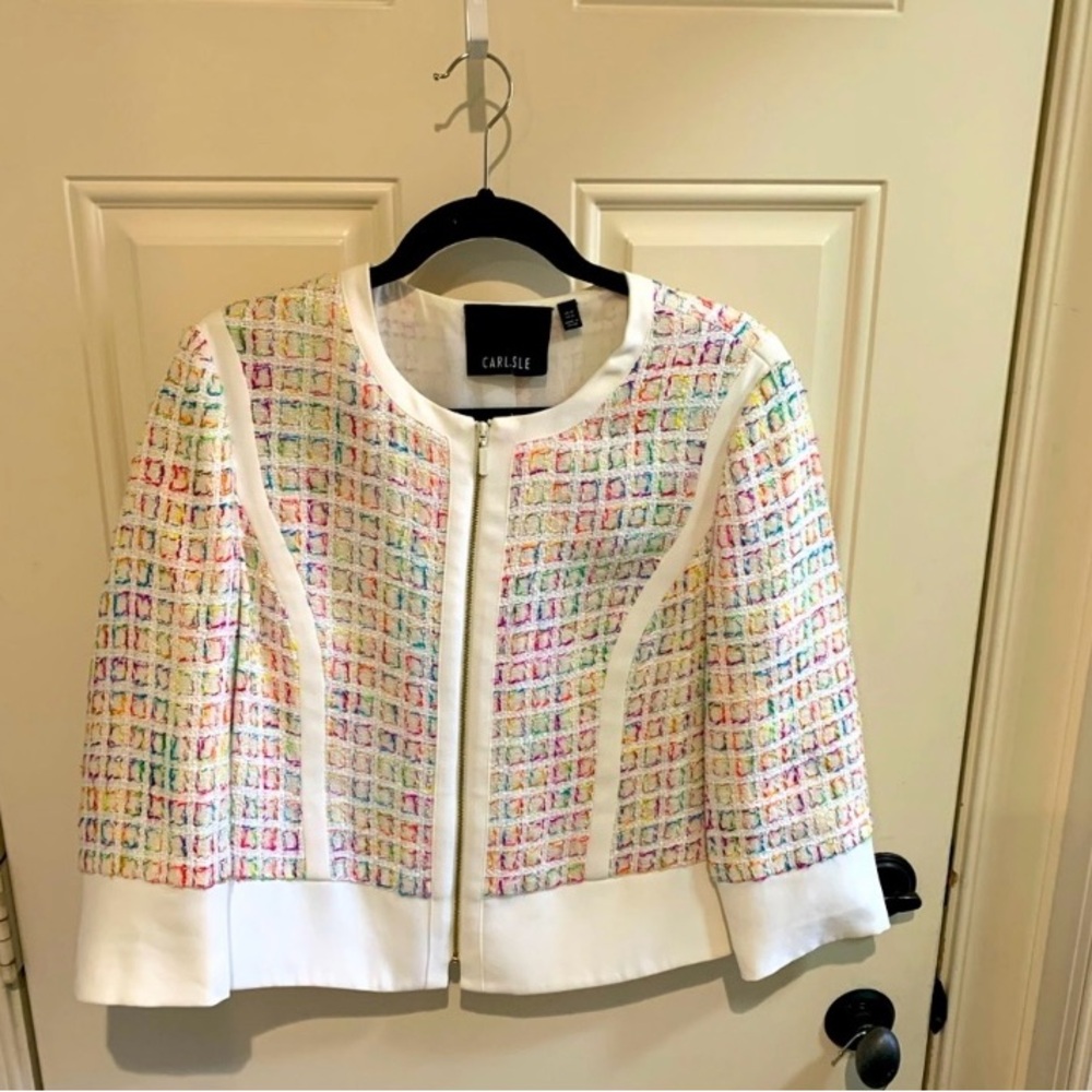 Carlisle Women's Multicolor Tweed Jacket and Skirt Suit
